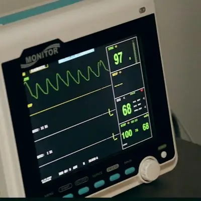 Heart rate monitor display — cardiology